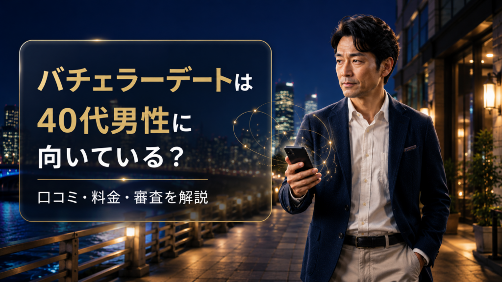 バチェラーデートが40代男性に向いているかを解説する記事のアイキャッチ画像