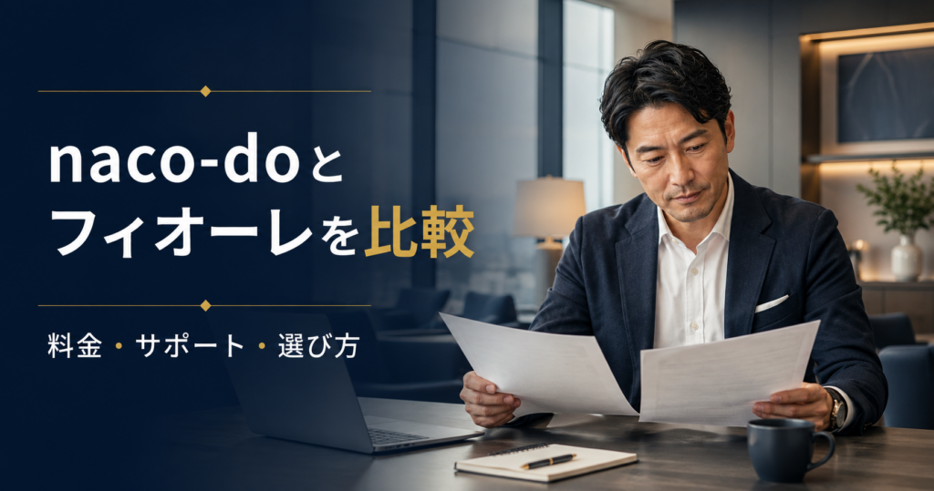 naco-doとフィオーレを料金・サポート・選び方から比較する40代男性向けのイメージ
