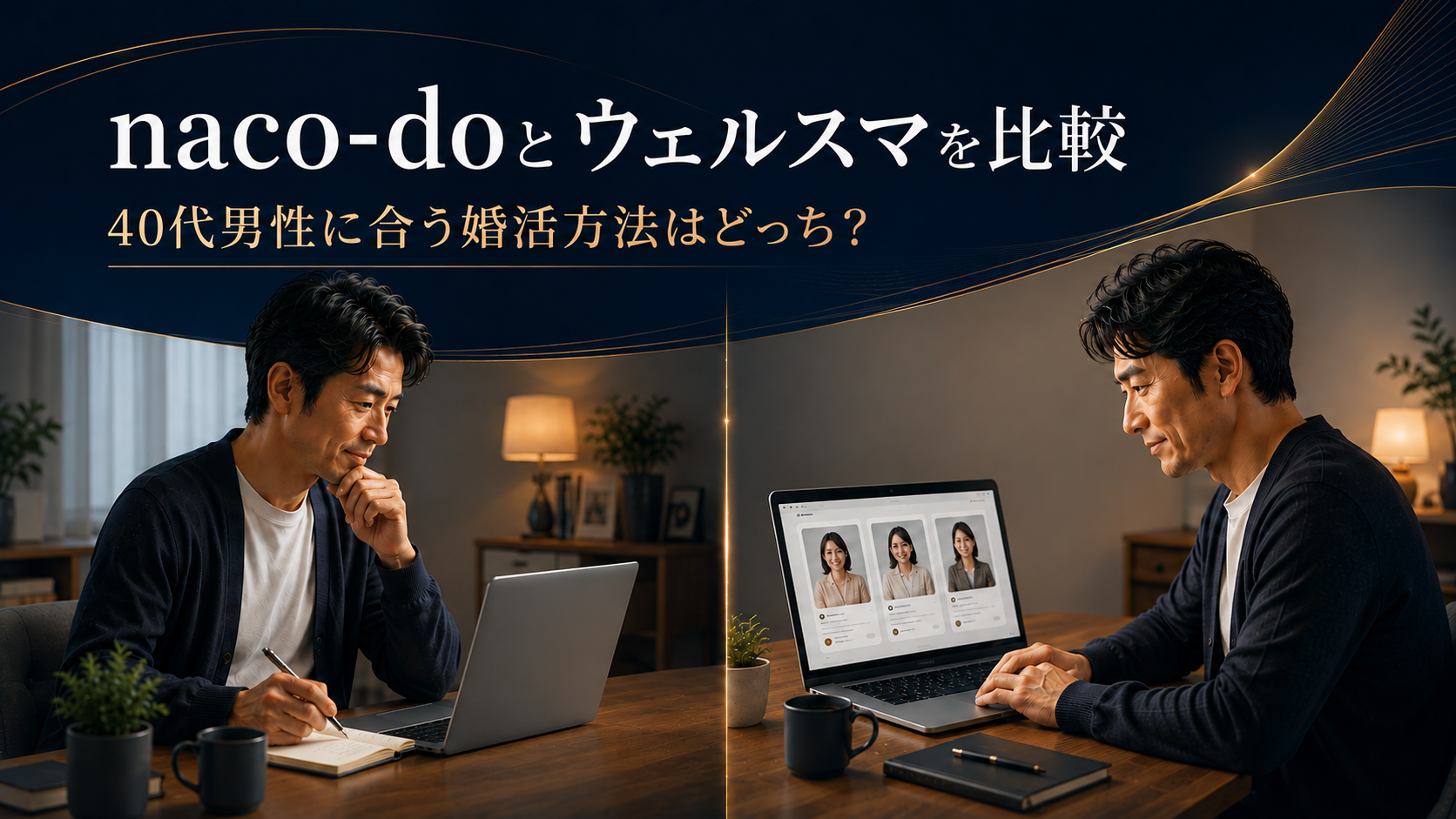 naco-doとウェルスマを比較する40代男性向け婚活記事