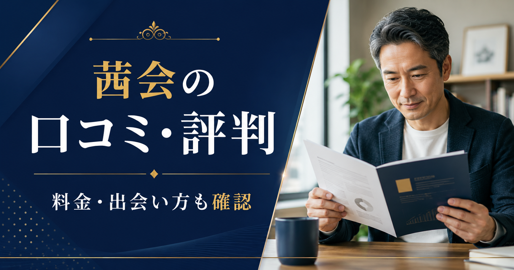 茜会の口コミ・評判、料金・出会い方を確認する40代男性向け記事のアイキャッチ