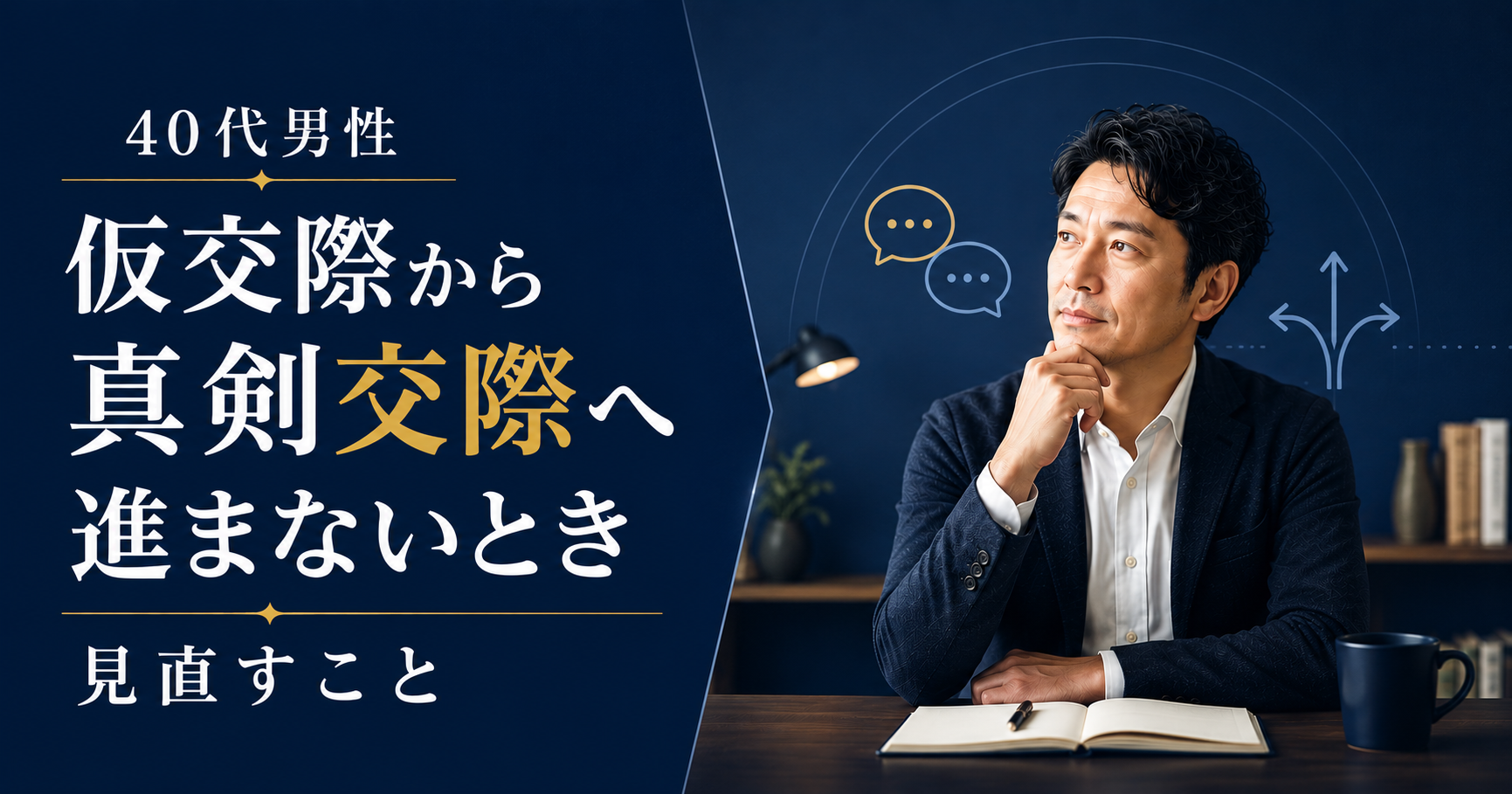 仮交際から真剣交際へ進まないときに見直す40代男性