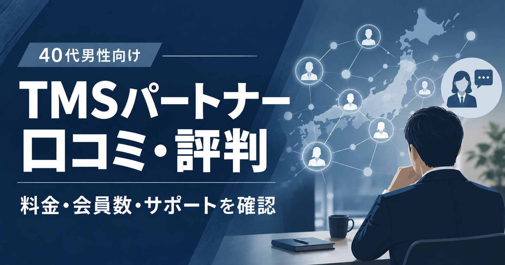 TMSパートナーの口コミ・評判と料金・会員数・サポートを確認する40代男性向け記事