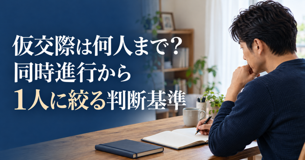 仮交際の同時進行と1人に絞る判断基準を考える40代男性