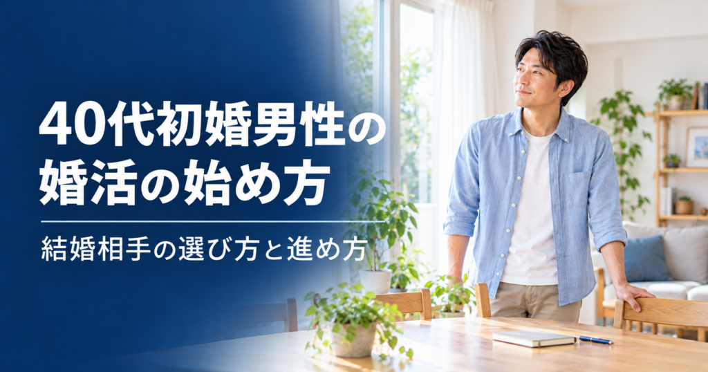 40代初婚男性の婚活の始め方。明るい自宅で結婚後の暮らしを考える40代男性