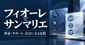 フィオーレとサンマリエの料金・サポート・出会い方を比較する記事のアイキャッチ画像